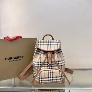 9981 New Coated Cotton Blend Backpack Backpack Replica Burberry backpacks