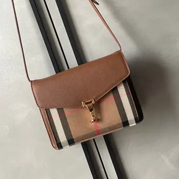 格纹斜背包 女士斜挎包 高仿巴宝莉女包