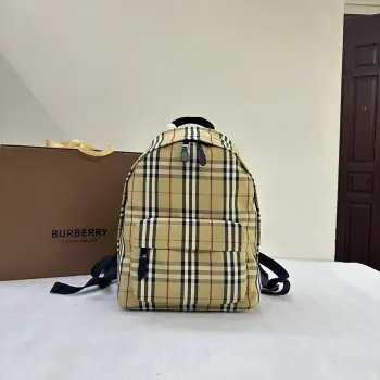 7491 Latest Plaid Eco-Friendly Canvas Backpack Backpack Replica Burberry backpacks