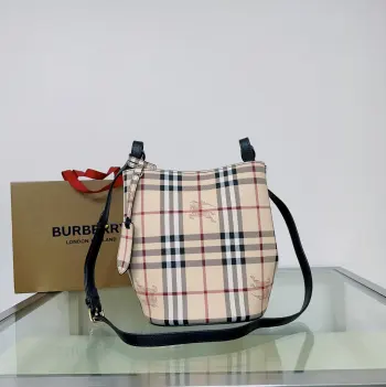 1581 Plaid Crossbody Bucket Bag for Women Replica Burberry womens bags