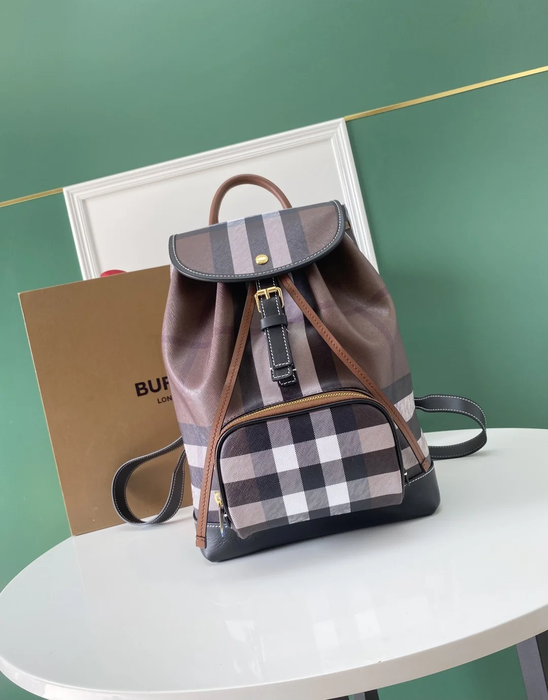 Burberry 9981 New Coated Cotton Blend Backpack Backpack
