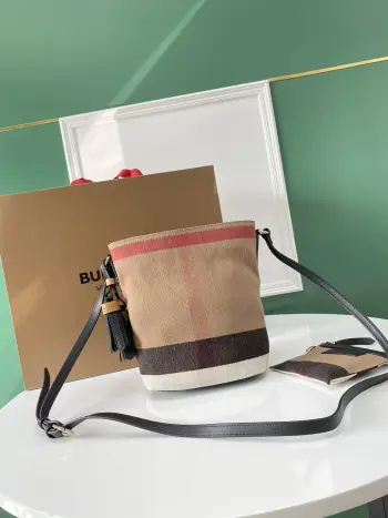 9361 Aishibeige Jacquard Linen Handbag Women s Crossbody Bag Replica Burberry womens bags