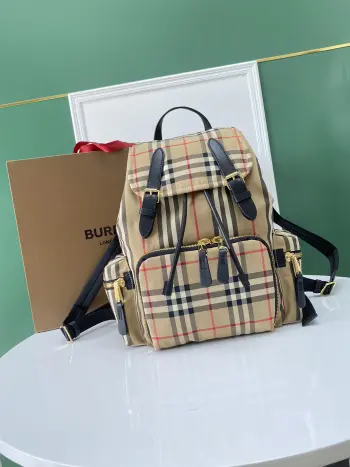 Retro Plaid Nylon Backpack Backpack Replica Burberry backpacks