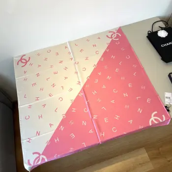 Silk square scarf with small fragrance pattern Replica Chanel Scarves and Shawls