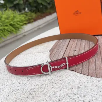 经典金属铜扣双面腰带 高仿爱马仕女士腰带