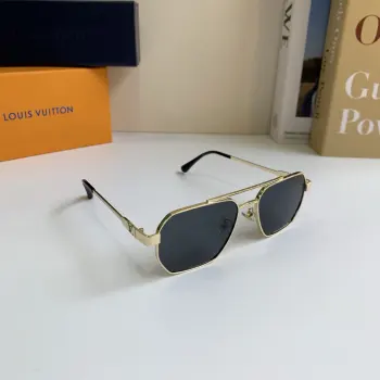 New Fashion Trendy Metal Square Frame Sunglasses Replica Louis Vuitton Sunglasses
