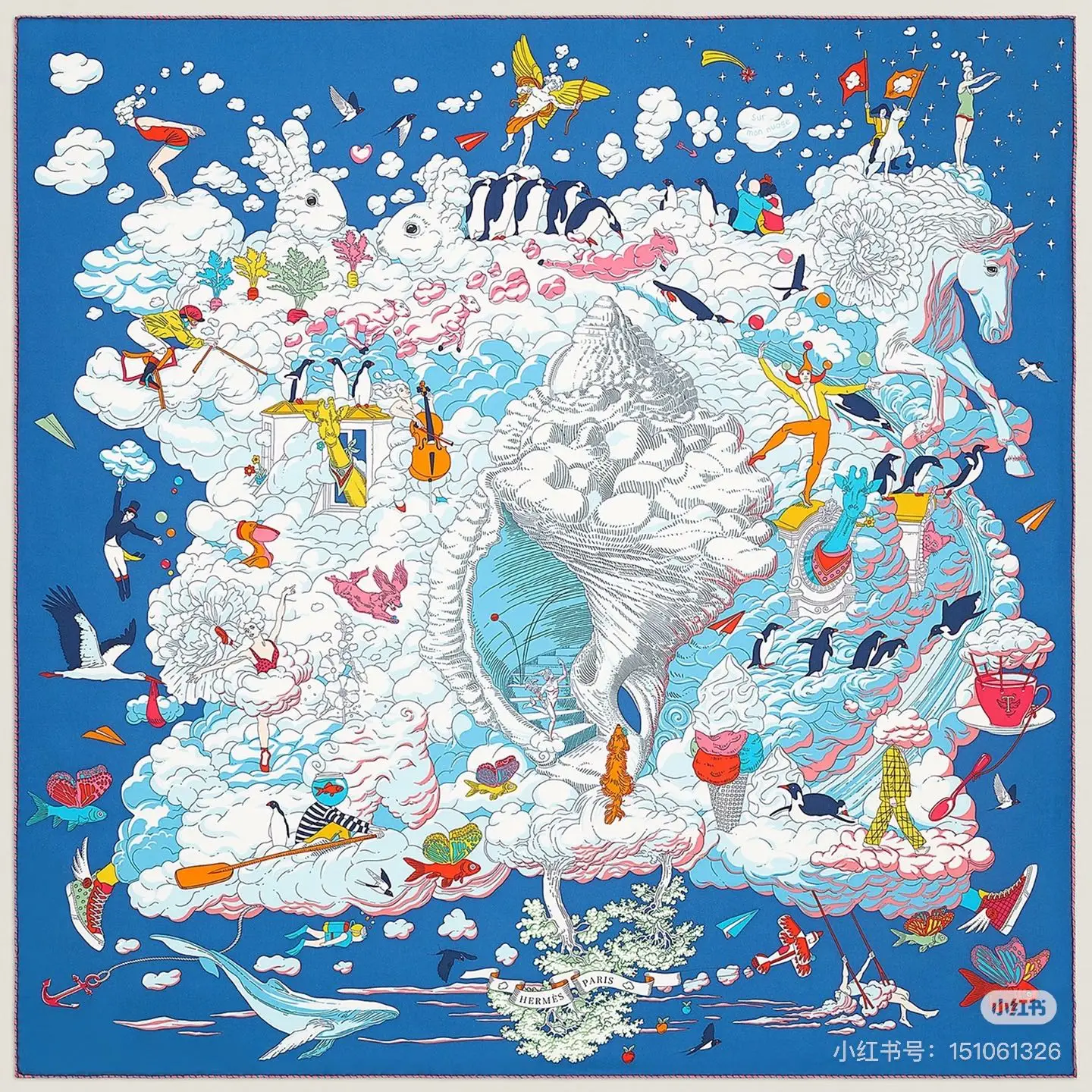 Hermes Pearl Pattern Double Silk Scarf Hermes Pearl Pattern Double Silk Scarf