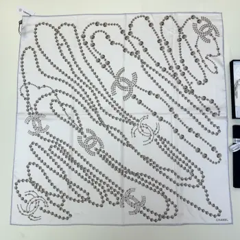 Pearl Pattern Double C Silk Scarf Replica Chanel Scarves and Shawls