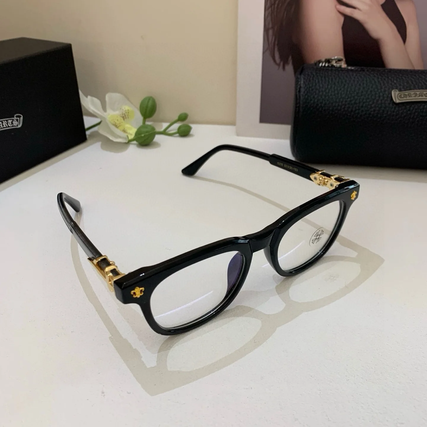 Chrome Heart New Fashion Trendy Metal Square Frame Sunglasses