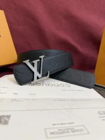 经典金属铜扣双面腰带 高仿LV男士腰带