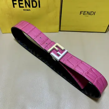 双环正反用腰带 高仿芬迪男士腰带