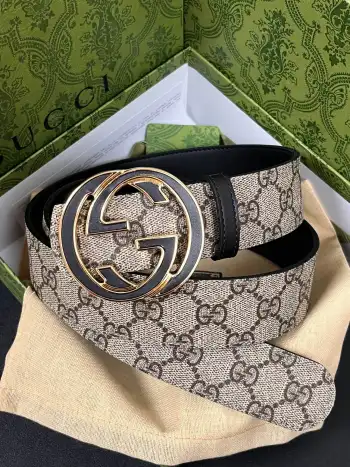 翻转互扣式双G男士腰带 高仿古奇男士腰带