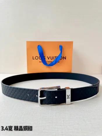 经典金属铜扣宽压纹皮带 高仿LV女士腰带