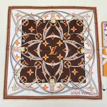 Patterned silk scarf Replica Louis Vuitton Scarves and Shawls