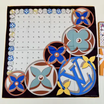 Patterned silk scarf Replica Louis Vuitton Scarves and Shawls