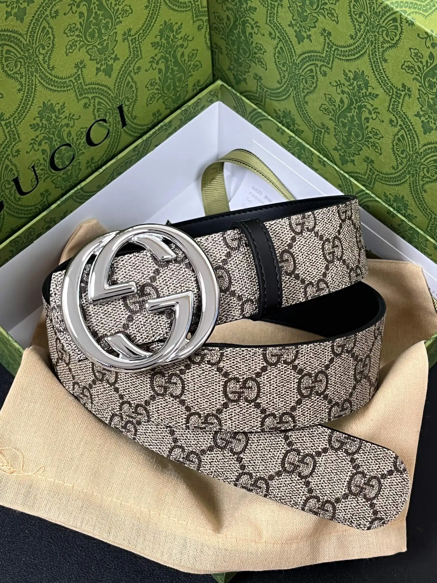 古奇 翻转互扣式双G男士腰带 古奇 翻转互扣式双G男士腰带