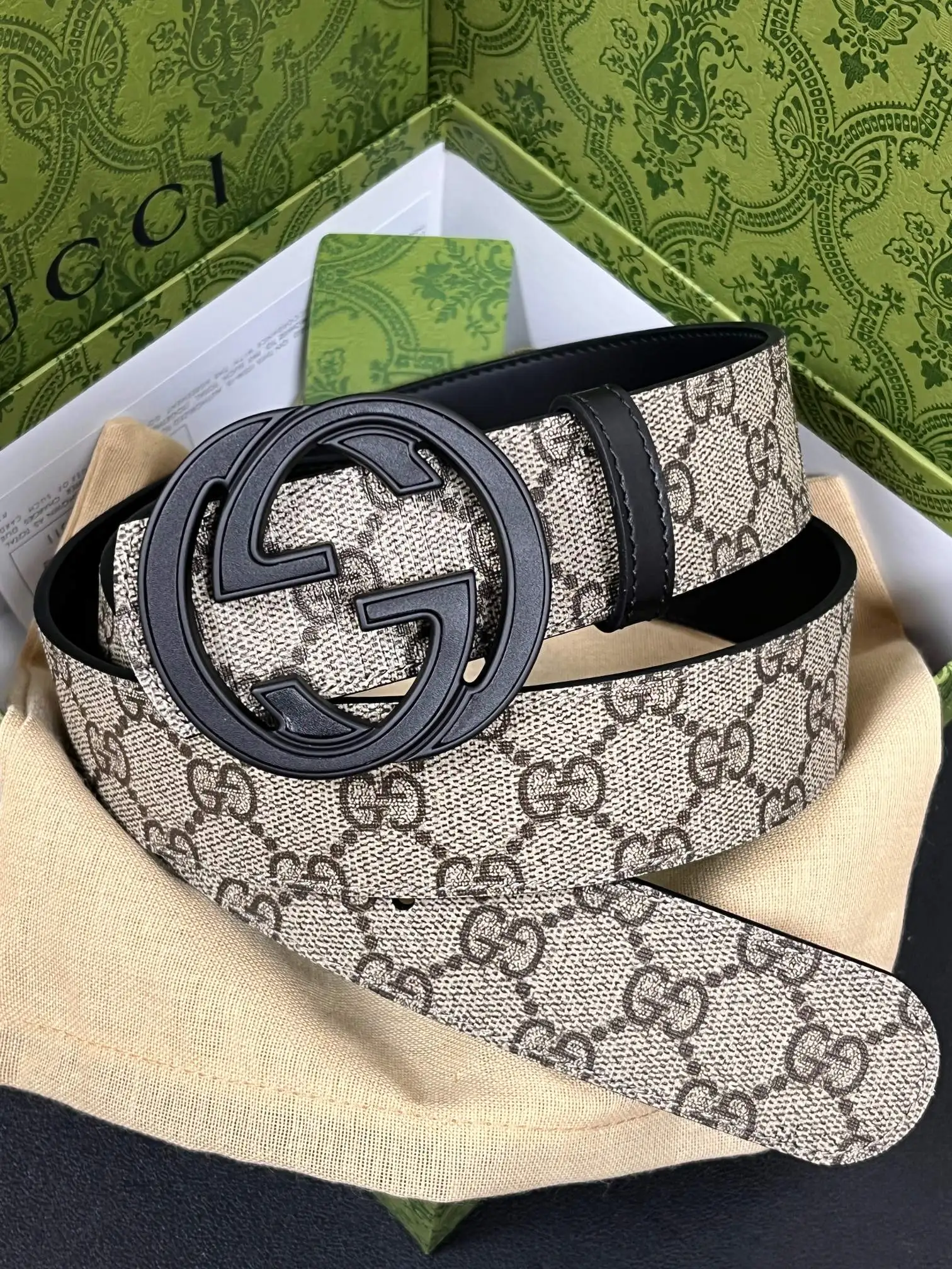 古奇 翻转互扣式双G男士腰带 古奇 翻转互扣式双G男士腰带