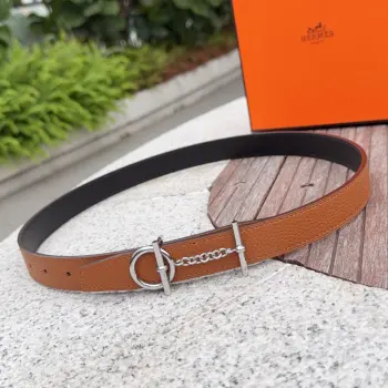 新款金/银扣女款皮带 高仿爱马仕女士腰带
