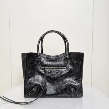 188078 黑色竖版托特包 女士斜挎包高仿巴黎世家女包