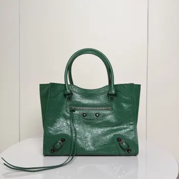 188078 绿色竖版托特包 女士斜挎包高仿巴黎世家女包