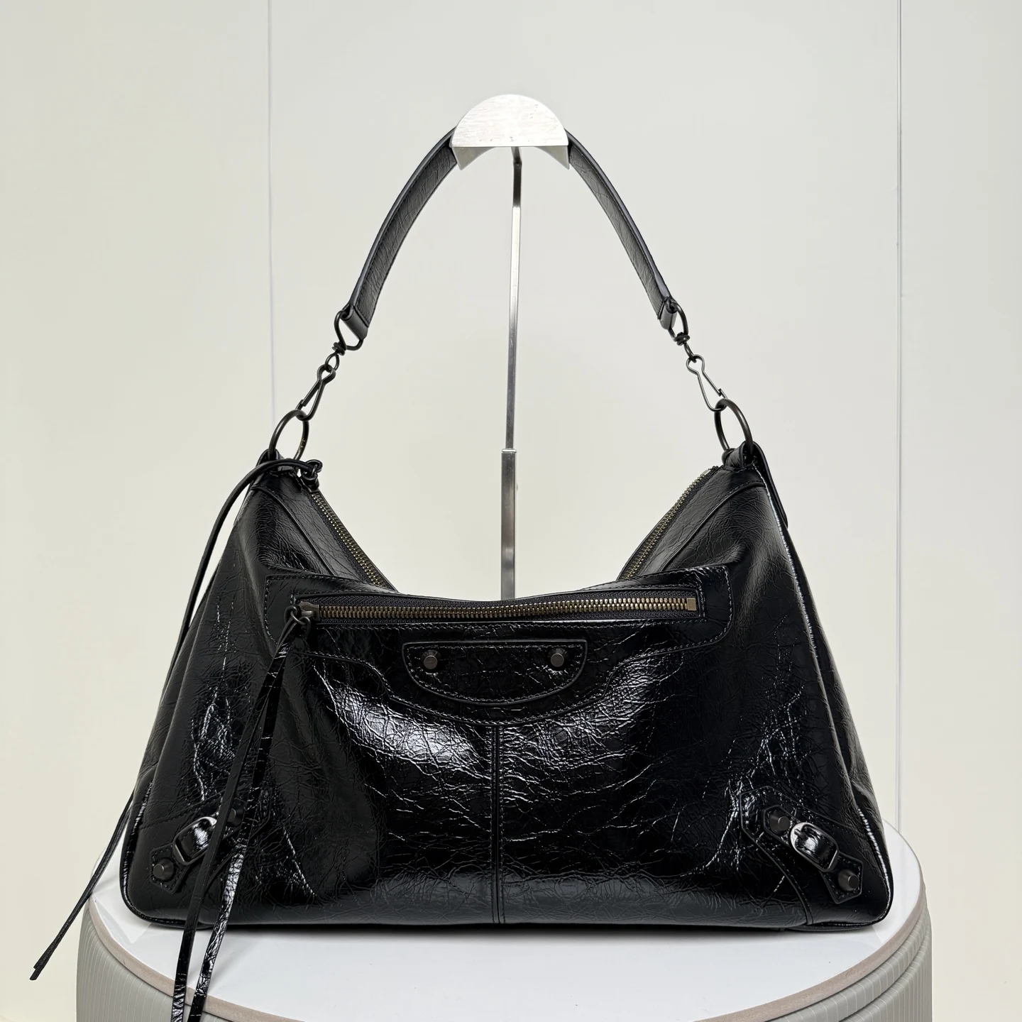 巴黎世家 188036 新款Moto城市摩托机车包 女士斜挎包