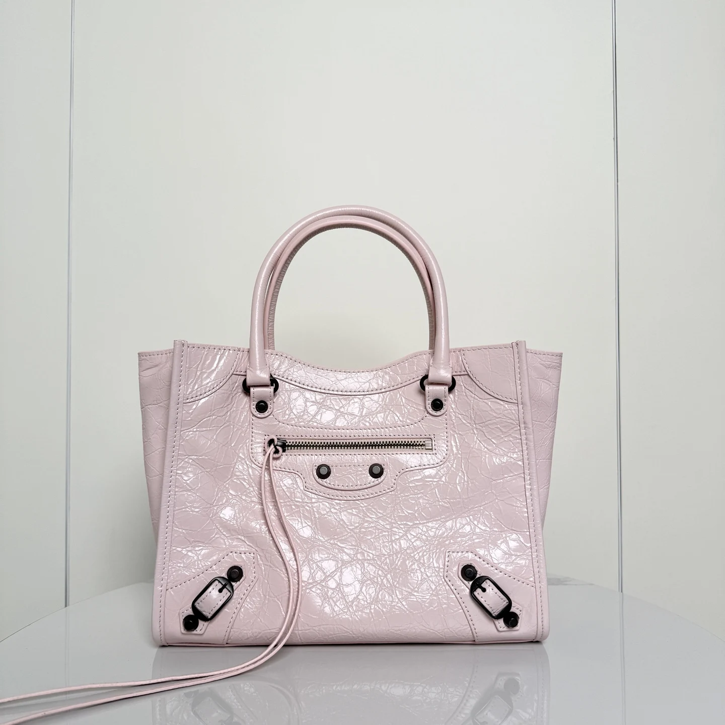 巴黎世家 188078 杏色竖版托特包 女士斜挎包