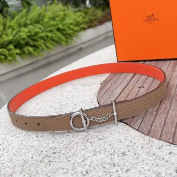新款金/银扣女款皮带 高仿爱马仕女士腰带