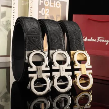 男士精品钢扣自动带 高仿菲拉格慕男士腰带