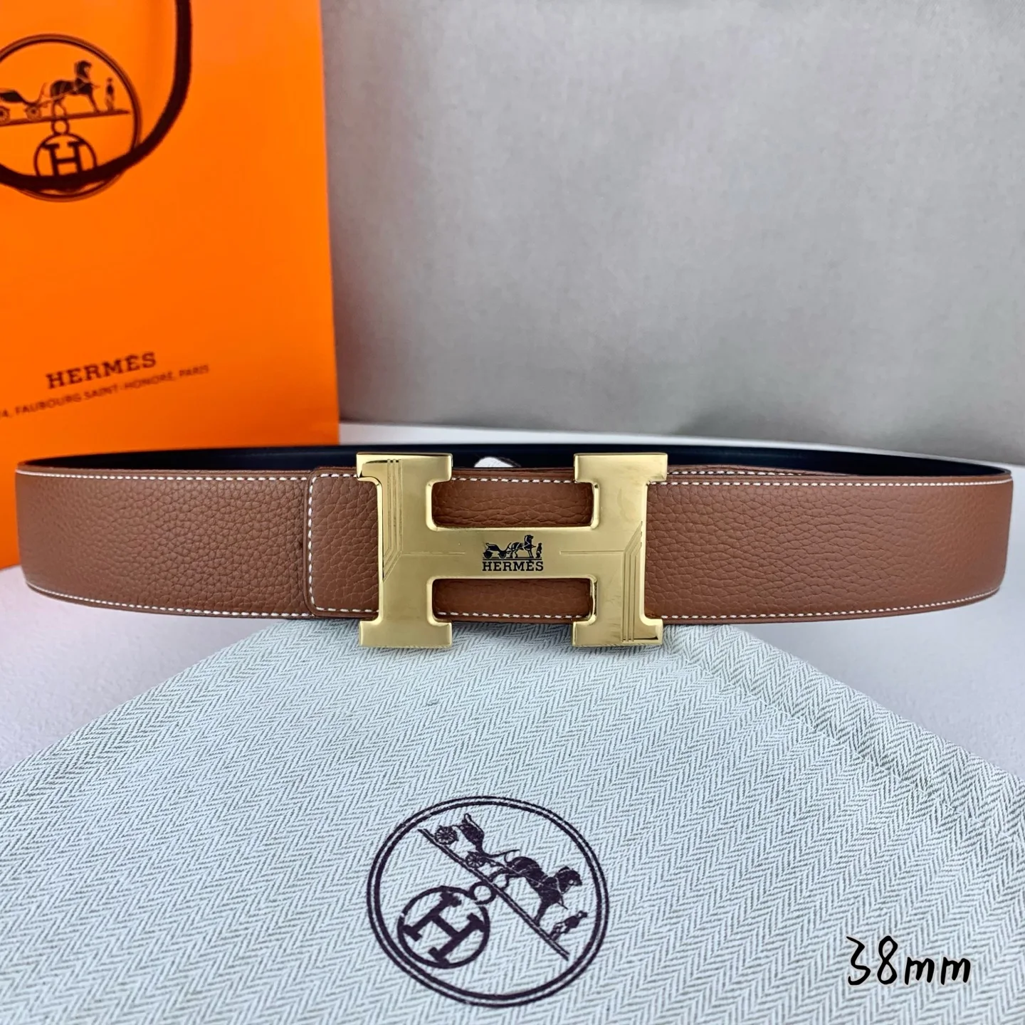 爱马仕 男士精品 印花双面腰带 爱马仕 男士精品 印花双面腰带