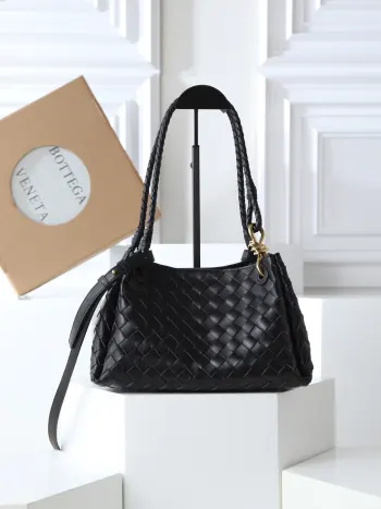 835921  新款编织皮革肩背包  女士斜挎包高仿BV女包