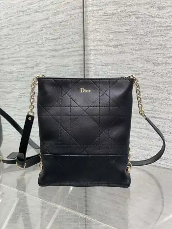 新款格纹皮革链条包 女士斜挎包  高仿迪奥女包