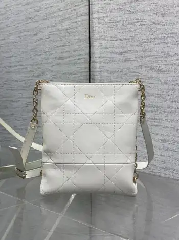 新款格纹皮革链条包 女士斜挎包  高仿迪奥女包