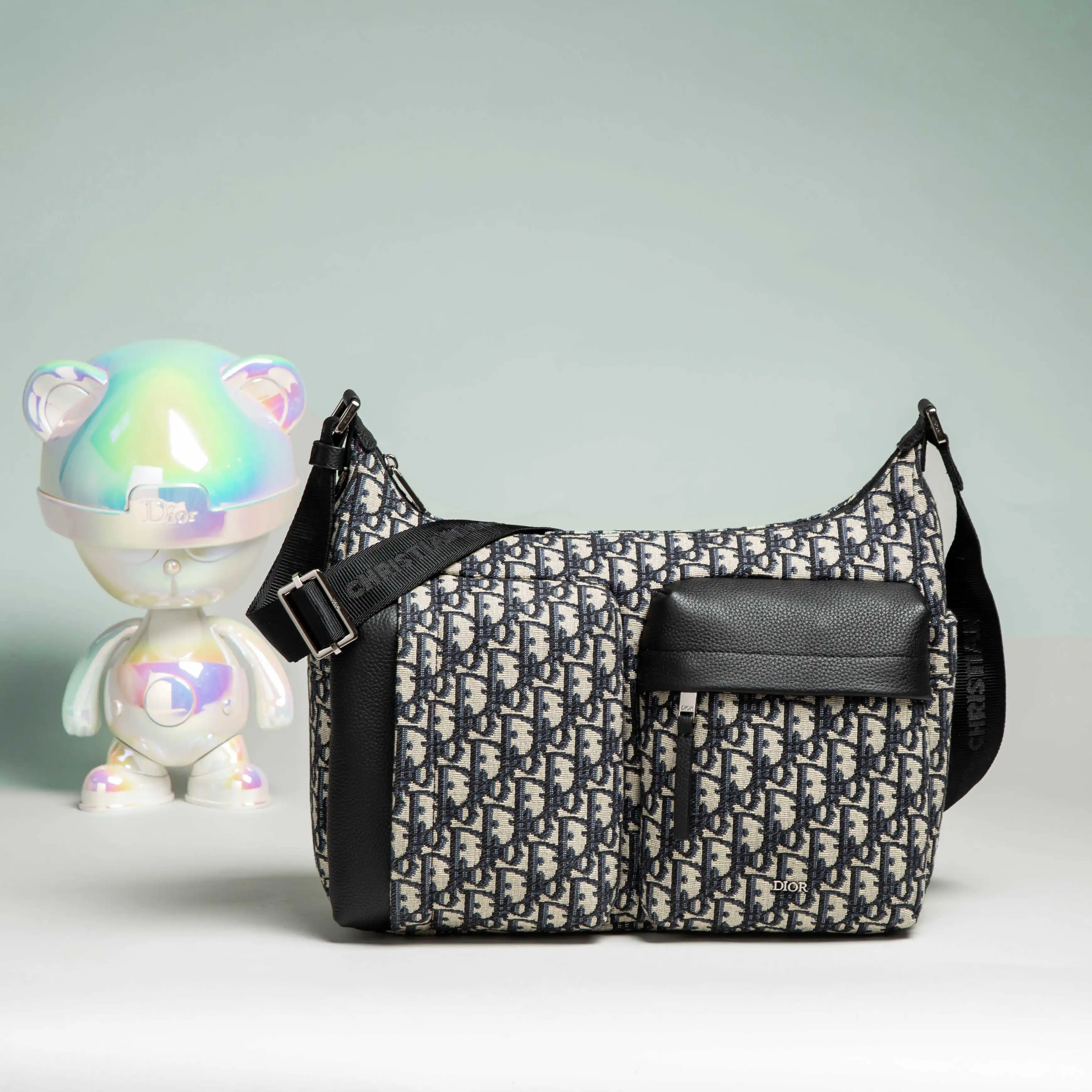 迪奥 印花水饺包 男士斜挎包 迪奥 印花水饺包 男士斜挎包