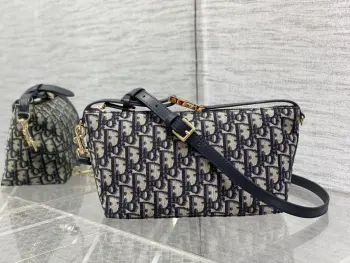  最新深灰牛仔布饭盒包 女士斜挎包 高仿迪奥女包