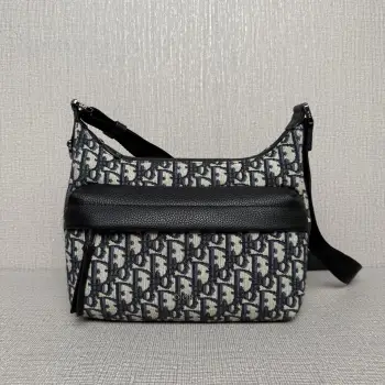 经典老花水饺包信使包 男士斜挎包 高仿迪奥男包