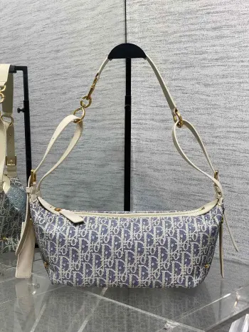 蓝布自带松弛包 女士斜挎包 高仿迪奥女包