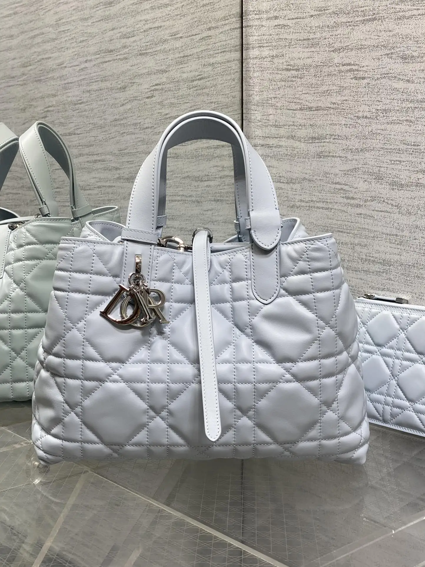 迪奥 小号系列最新蝴蝶结菜篮子手袋 女士斜挎包