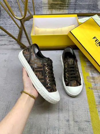 Domino老花帆布鞋休闲运动鞋 高仿芬迪男士休闲鞋/板鞋