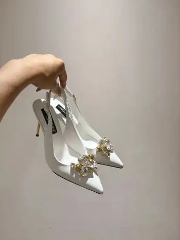 新款尖头漆皮高跟鞋 高仿杜嘉班纳女士高跟鞋/单鞋