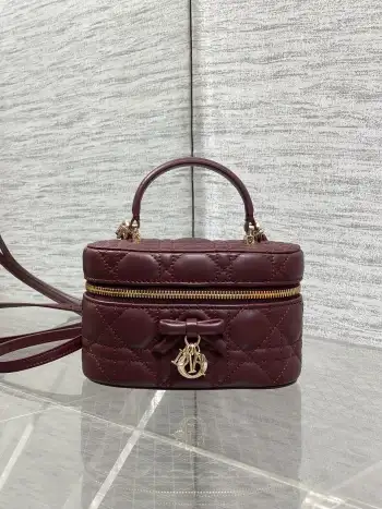 蝴蝶结化妆包 女士斜挎包 高仿迪奥女包