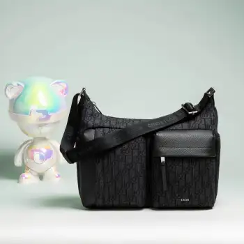 印花水饺包 男士斜挎包 高仿迪奥男包