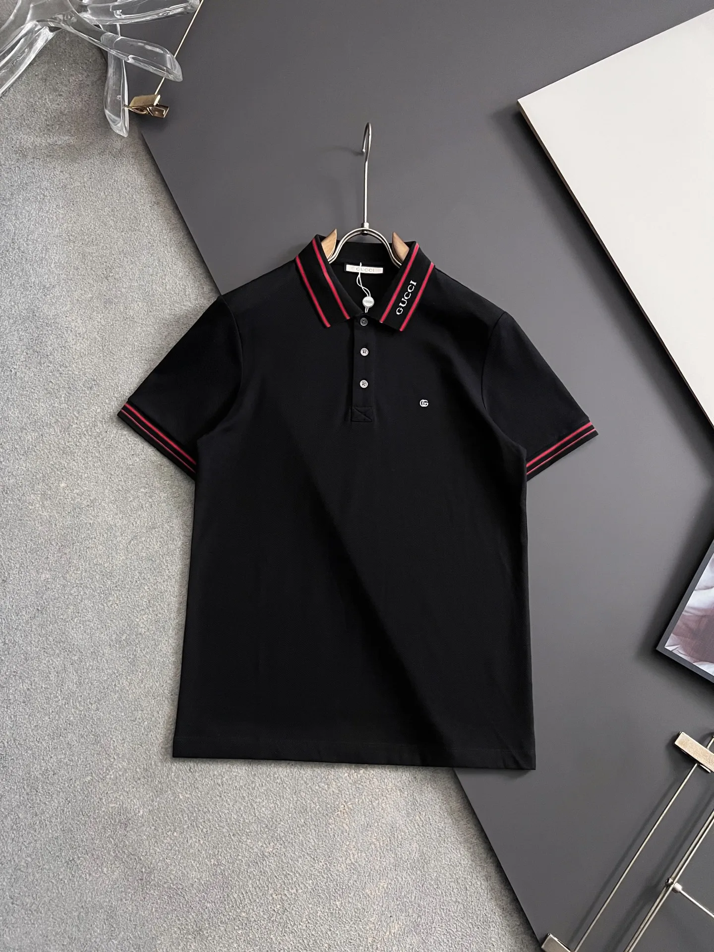 古奇 春夏新款男士短袖Polo衫 古奇 春夏新款男士短袖Polo衫