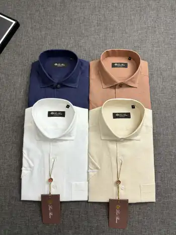 LP亚麻短袖衬衫 高仿诺悠翩雅衬衫