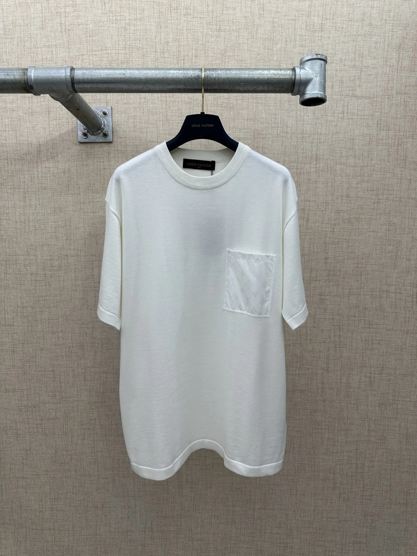 LV 暗纹锦纶嵌饰T恤