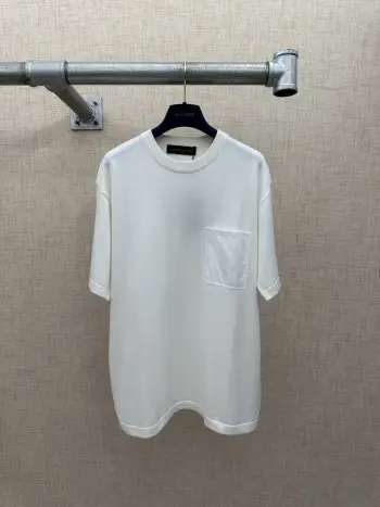 暗纹锦纶嵌饰T恤 高仿LVT恤/POLO衫