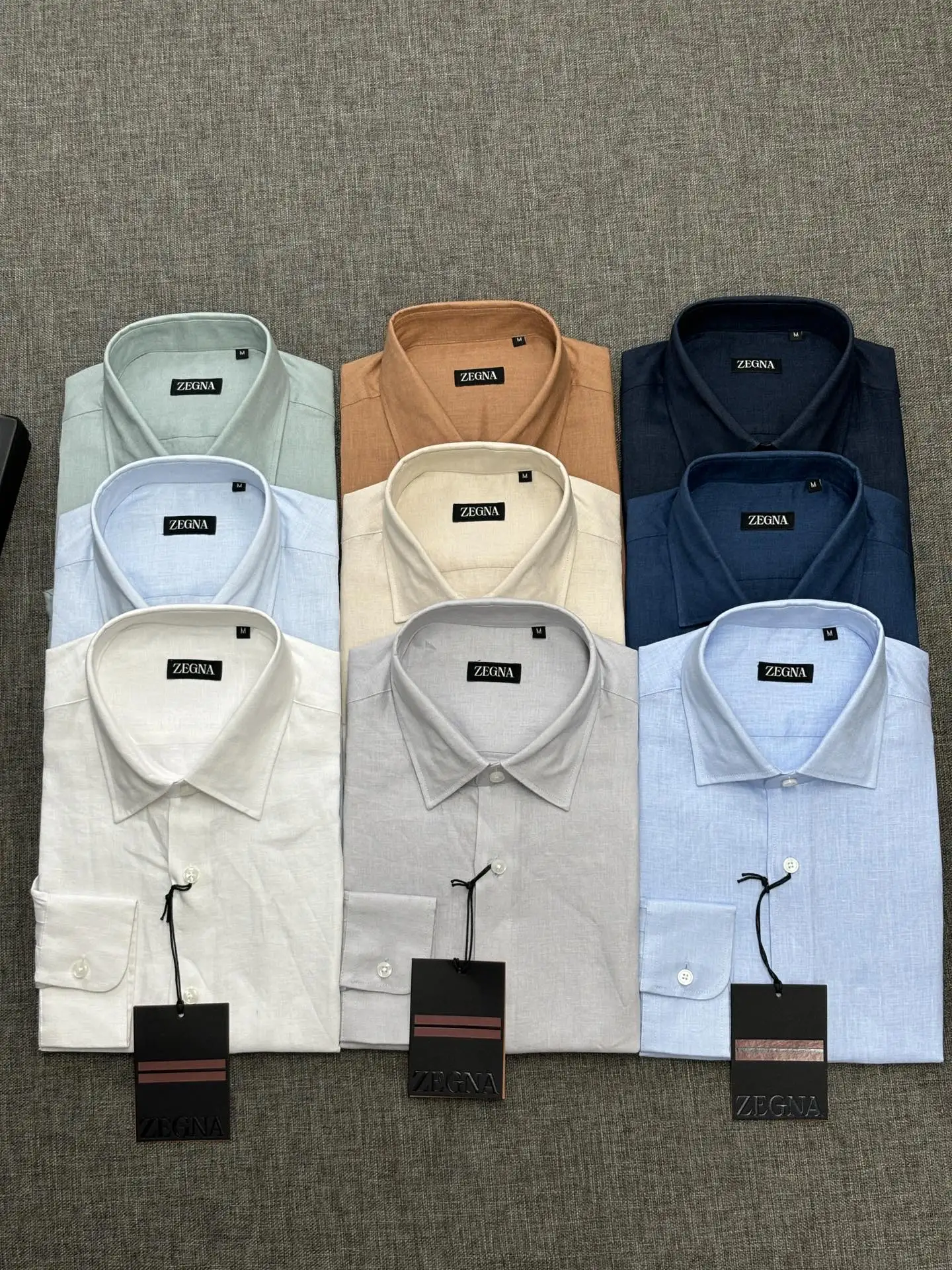 杰尼亚 最全亚麻9色衬衫