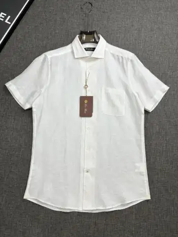 LP亚麻短袖衬衫 高仿诺悠翩雅衬衫