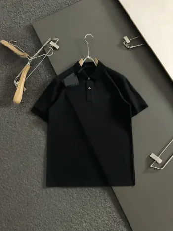 重工三角贴布短袖 高仿巴宝莉T恤/POLO衫