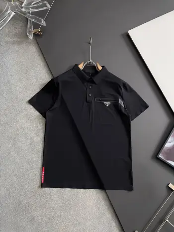 夏季男士速干薄料翻领短袖衫 高仿普拉达T恤/POLO衫