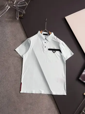 夏季男士速干薄料翻领短袖衫 高仿普拉达T恤/POLO衫